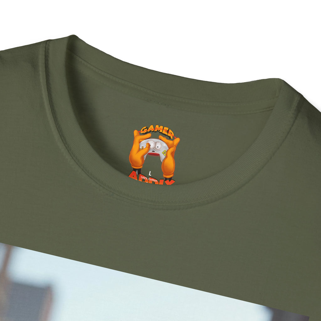 Iron Man Inspired Unisex Softstyle T-Shirt, Superhero Tee, Gift for Marvel Fans, Comic Book Apparel, Birthday Present, Casual Wear