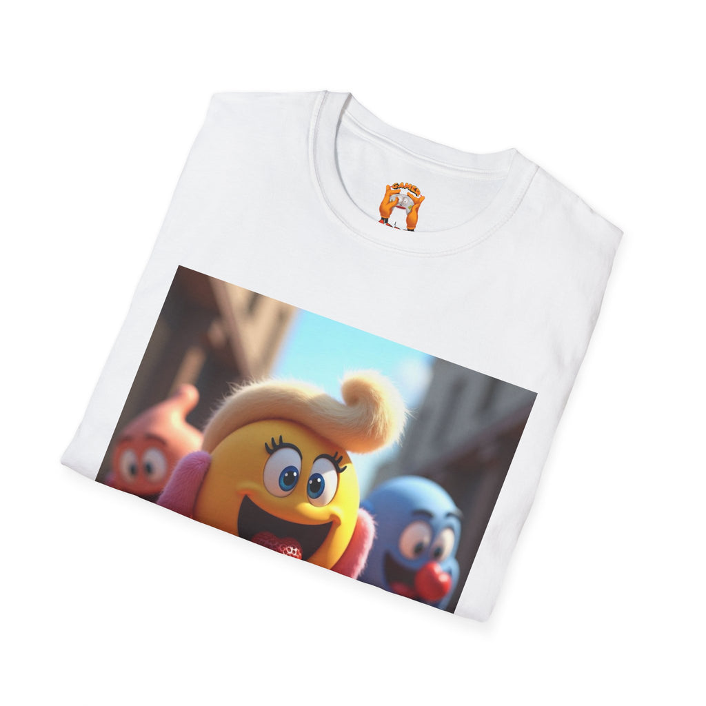 Mz. P MAN Cute Cartoon Character  Softstyle T-Shirt, Fun Graphic Tee for Kids and Adults, Gift for Birthdays, Holidays, or Just Because!